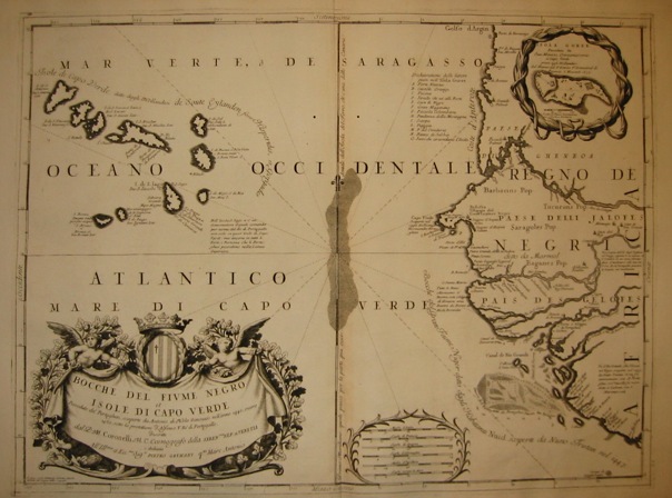 Coronelli Vincenzo Maria (1650-1718) Bocche del Fiume Negro et Isole di Capo Verde 1691 Venezia